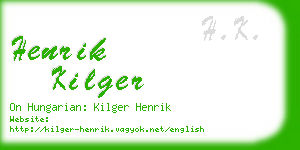 henrik kilger business card